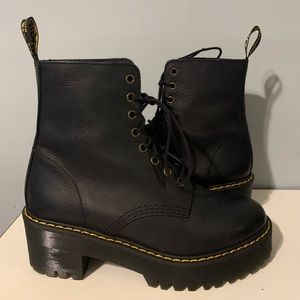 Black Shriver Hi Doc/Dr Martens Air Wair Size 8